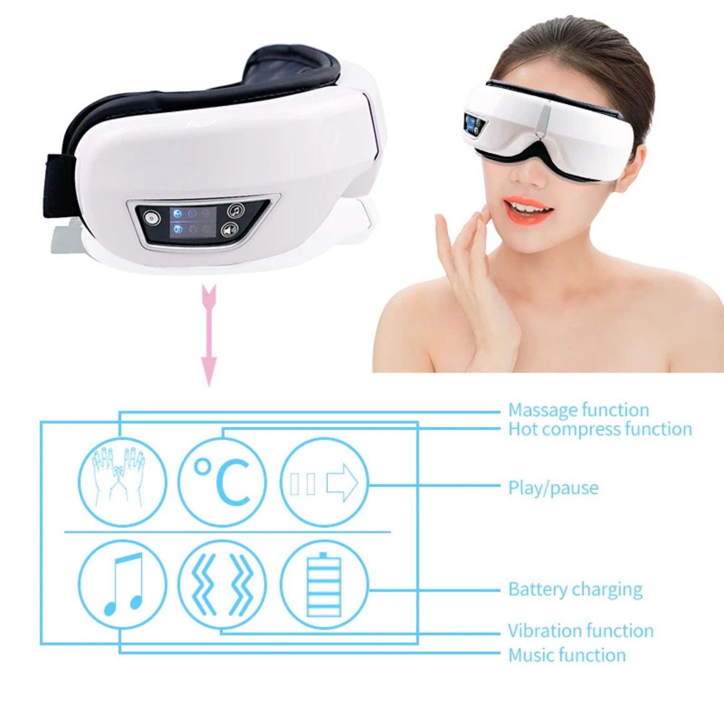 Electric Vibration Bluetooth Eye Massager